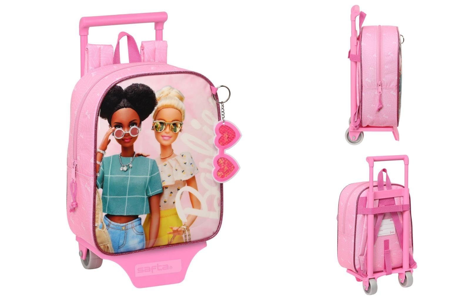 Barbie Rucksack Kinder-Rucksack mit Rädern Barbie Girl Rosa 22 x 27 x 10 cm