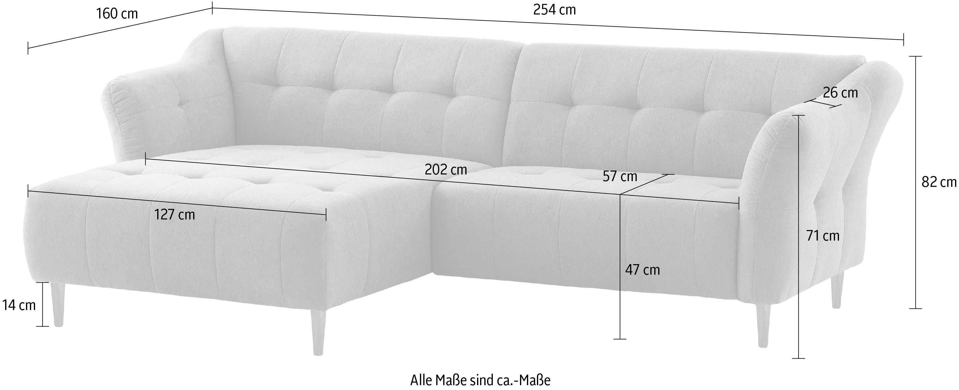exxpo - sofa fashion Raum mit frei stellbar Ecksofa im Holzfüßen, Soraya