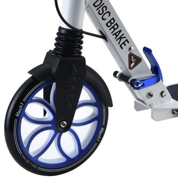 Mach1 Cityroller Kick Scooter ALU City Roller Tretroller mit 200mm Großen XXL Wheel und Scheibenbremse Rollen/Reifen Kickscooter Erwachsene und Kinderroller klappbar