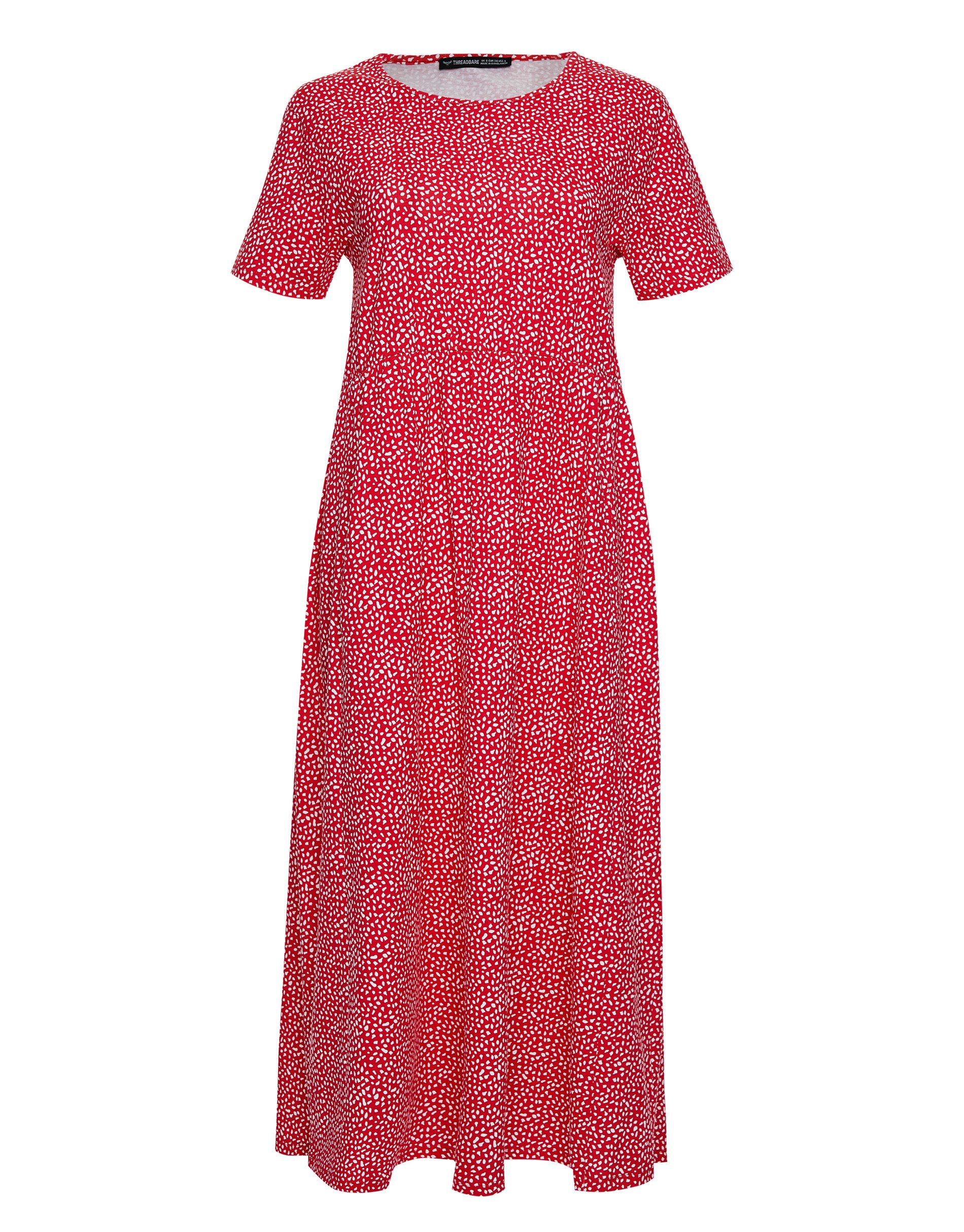 Jerseykleid THB Danni Smock Midi Dress W/Pockets