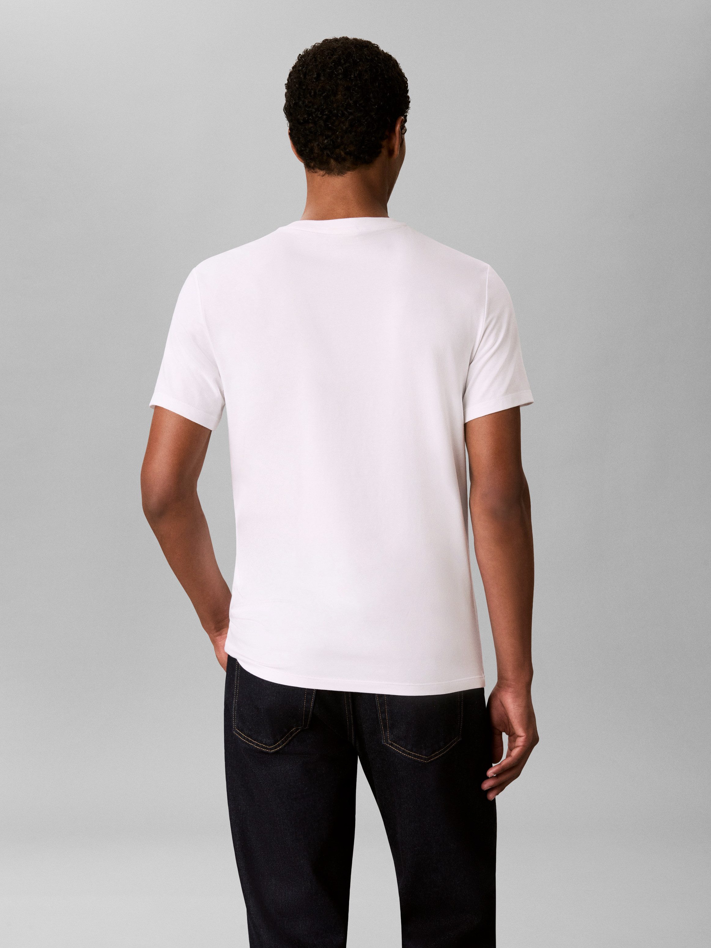 Calvin Klein Jeans T-Shirt 2 Pack SS STRETCH COTTON SLIM TEE (Packung, 2-tlg) Rundhalsausschnitt, slim fit – Bild 5 von 5