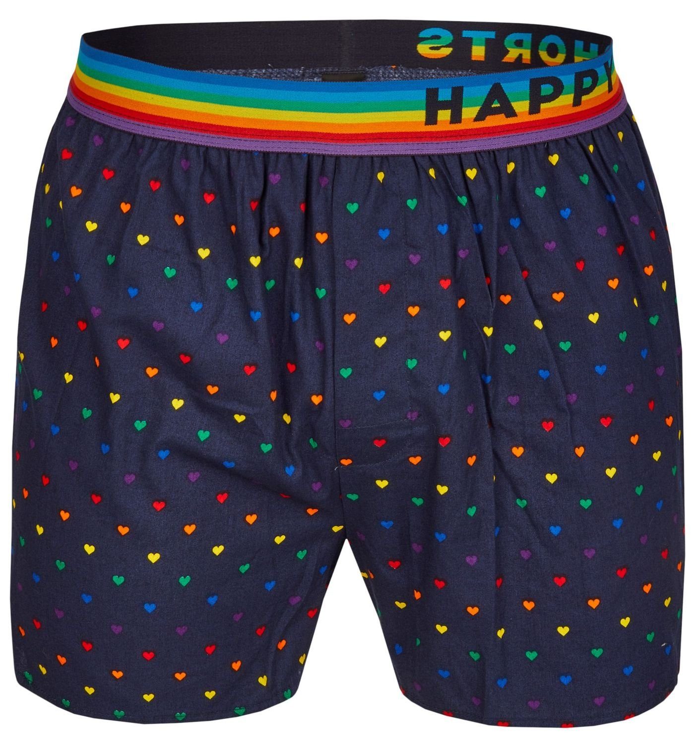 HAPPY SHORTS Boxershorts Happy Shorts Herren american Boxer Boxershorts Shorts Webboxer Pride small Hearts Herzen (1-St)