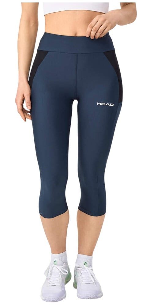 Head 3/4-Hose Tennishose Tech 3/4 Tights (hoher Bund) 2025 navyblau Damen