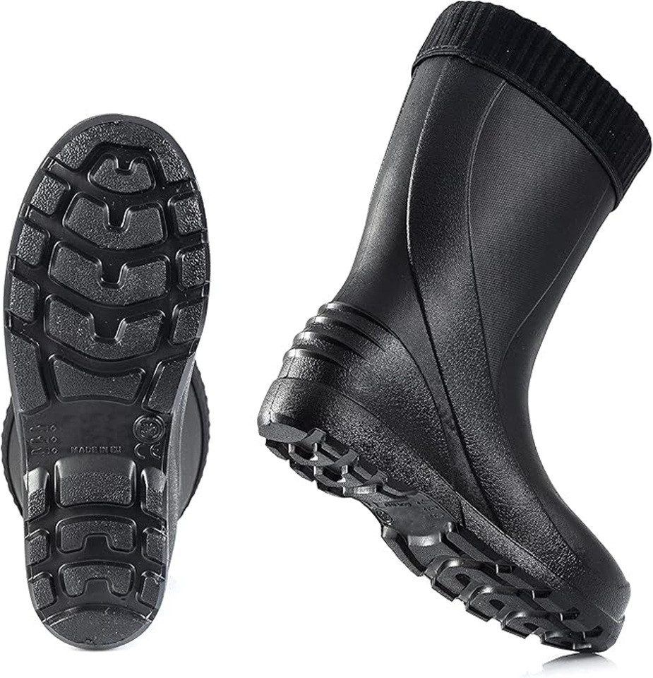 CLIMBR Federleichte Gummistiefel gefütterte Damen Winter Regen Thermo Stiefel Gummistiefelette wasserdicht