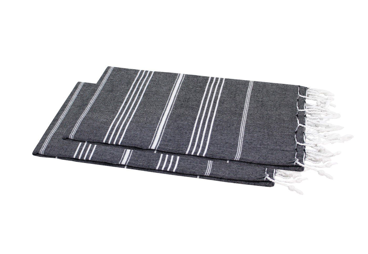 my Hamam Hamamtücher Hamamtücher 100x180 cm, 2 Stück, Sultan Style, Baumwolle (2-St), Hamam Handtücher Set, Strandtuch Saunahandtuch, mit Fransen