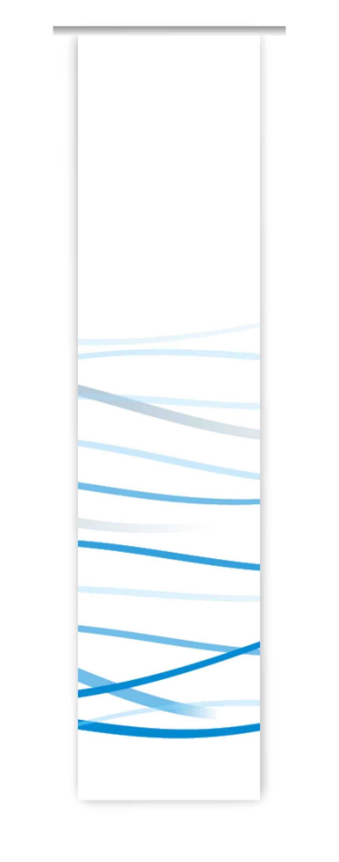 Schiebegardine Wave blue Schiebevorhang HxB 260x60 cm - B-line, gardinen -for-life