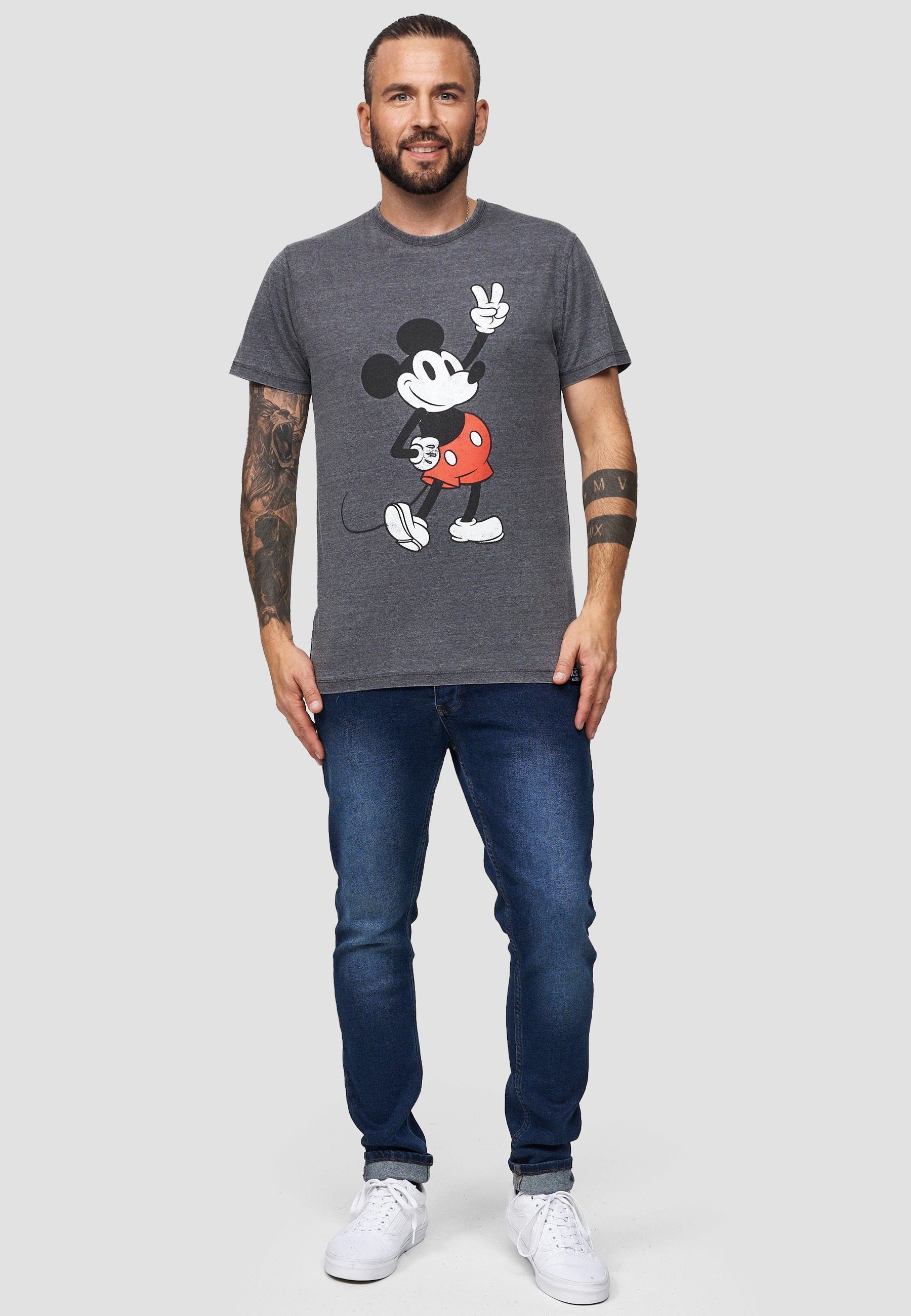 Mickey Peace Bio-Baumwolle Disney T-Shirt Recovered Pose GOTS zertifizierte