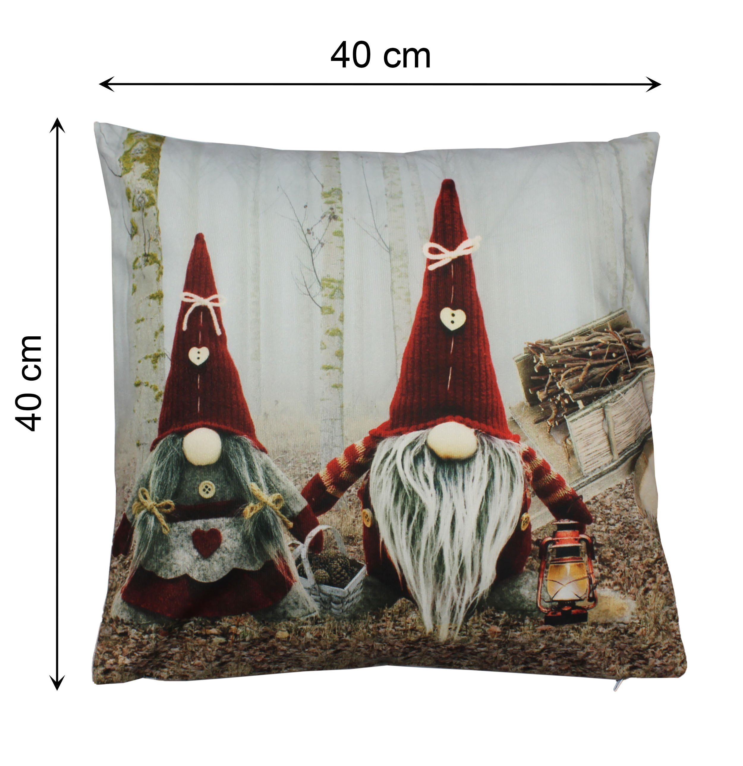 Haus und Deko Tischdecke Kissenbezug 40x40 cm Weihnachten Kissen Deko Samt (1-tlg)