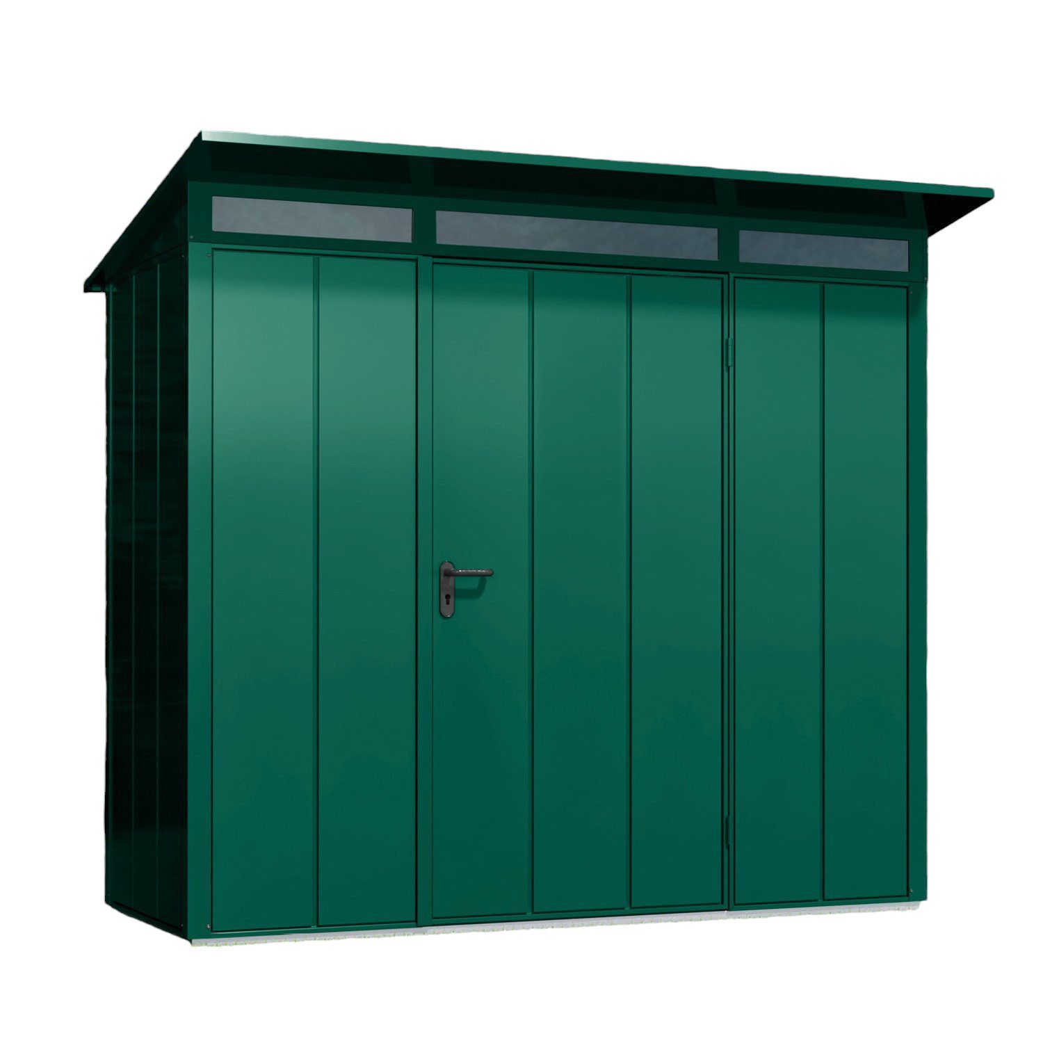 Hörmann Ecostar Gerätehaus Elegant mit Pultdach (248 x 153 cm), Metall