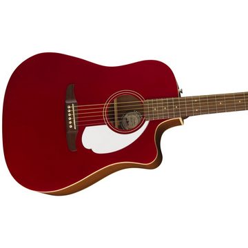 Fender Westerngitarre, Westerngitarren, Dreadnought Gitarren, Redondo Player WN Candy Apple Red - Westerngitarre