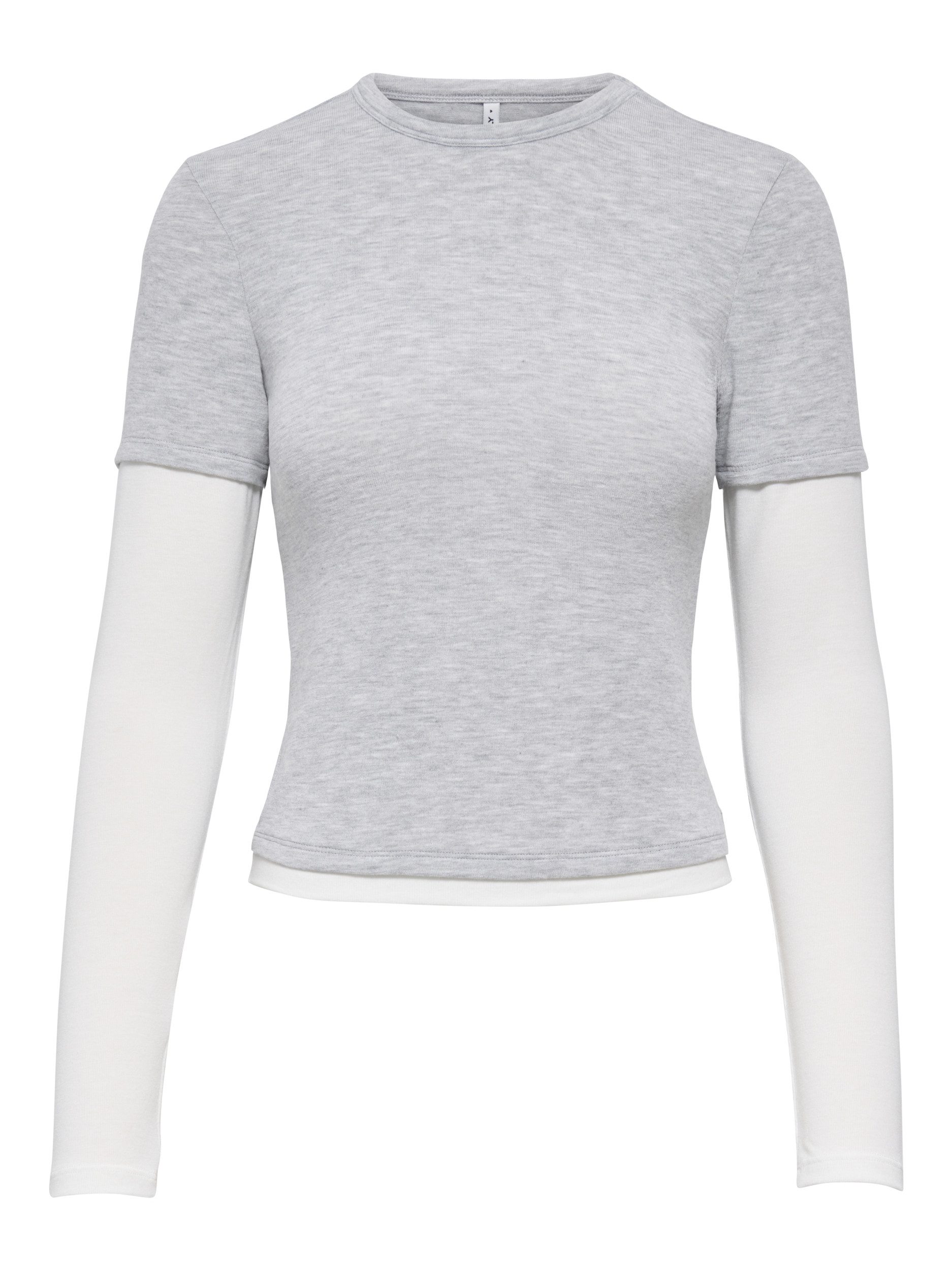 ONLY & SONS Kurzarmbluse ONLDUBLA L/S DOUBLE TOP JRS 179073001 Light Grey