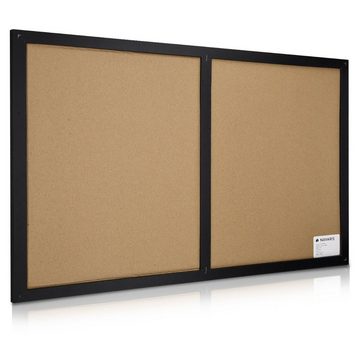 Navaris Wandtafel Kombitafel Kreidetafel und Kork Pinnwand - Memoboard 60x40 cm, (1-tlg)