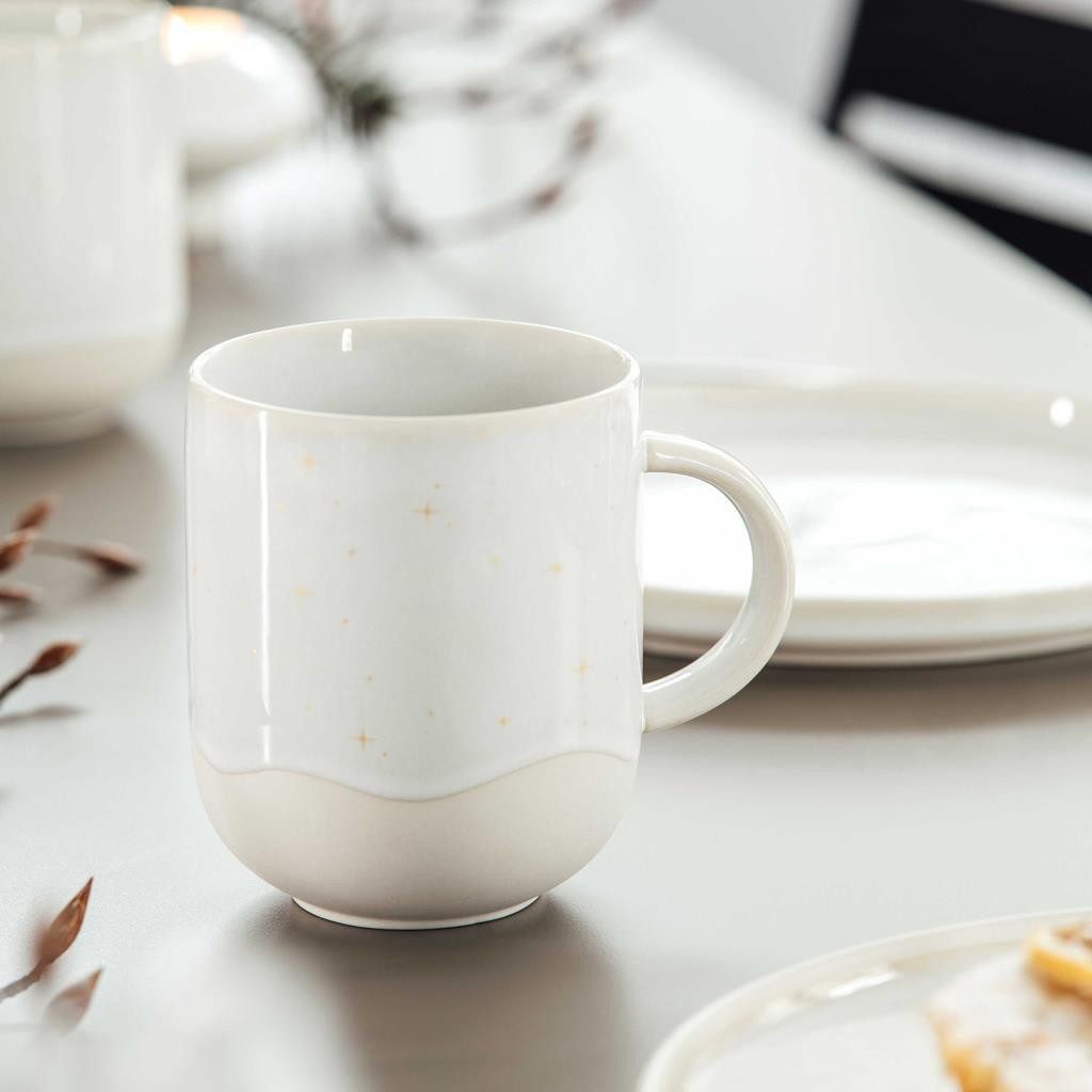 like. by Villeroy & Boch Becher Winter Glow Henkelbecher 360 ml, 1-tlg., Porzellan