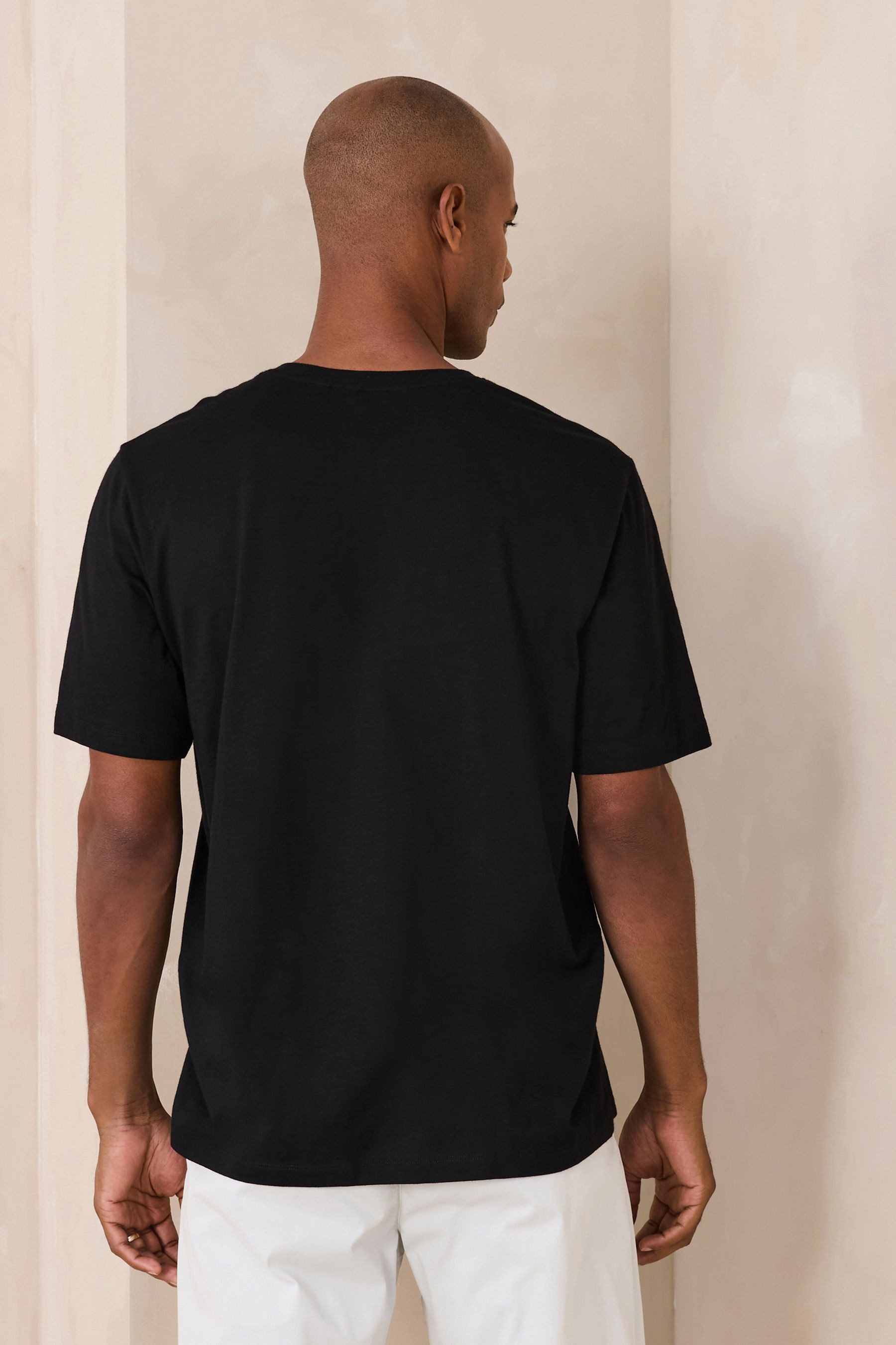 Next T-Shirt Leichtes, genopptes Modal-T-Shirt (1-tlg) günstig online kaufen