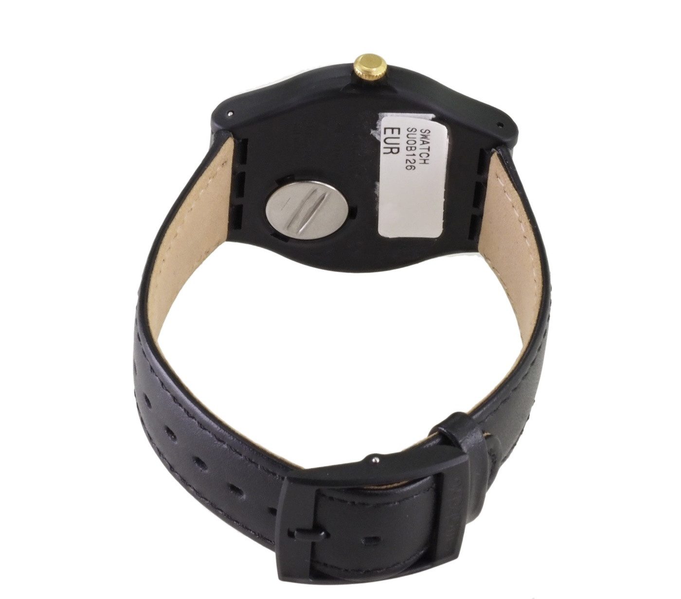 Swatch Quarzuhr Swatch Herren Quarz Uhr SUOB126 SEEING CIRCLES X22, (orange)