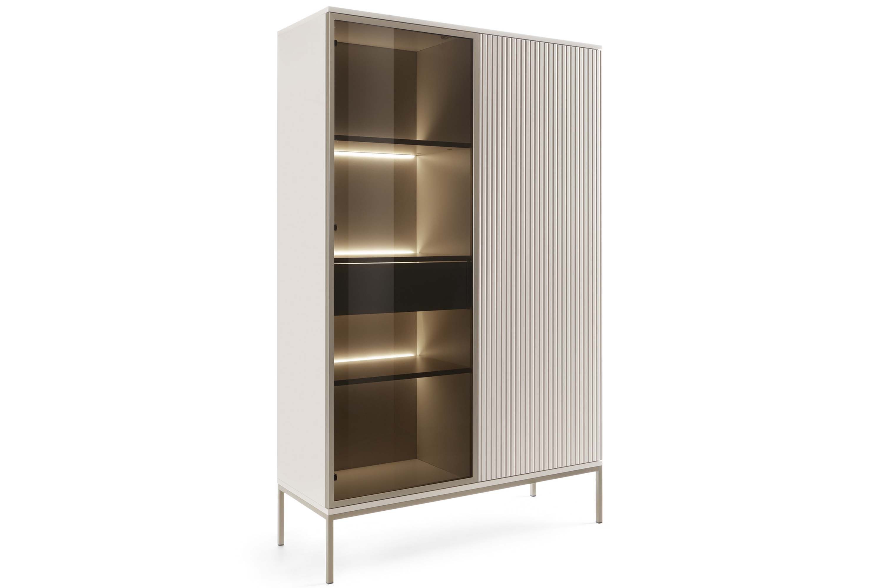 KONSIMO® Standvitrine FONTE Glasvitrine, Vitrinenschrank, hergestellt günstig online kaufen