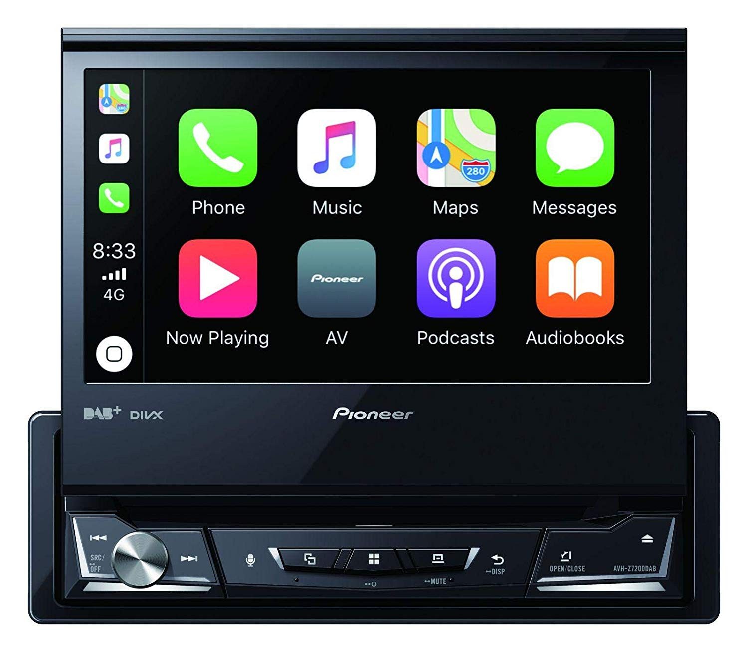 Pioneer AVH-Z7200DAB 7-Zoll Bluetooth CarPlay Android Spotify CDradio Autoradio (RDS, AM/FM Radio, Animiertes Display, Freisprecheinrichtung, 1 DIN, RDS, AM/FM Radio, Animiertes Display, Freisprecheinrichtung, 1 DIN)