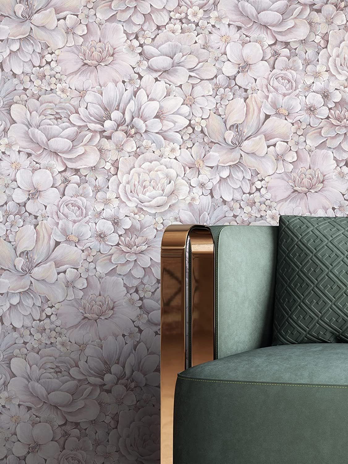 Newroom Vliestapete, Rosa Tapete Floral Blumen günstig online kaufen