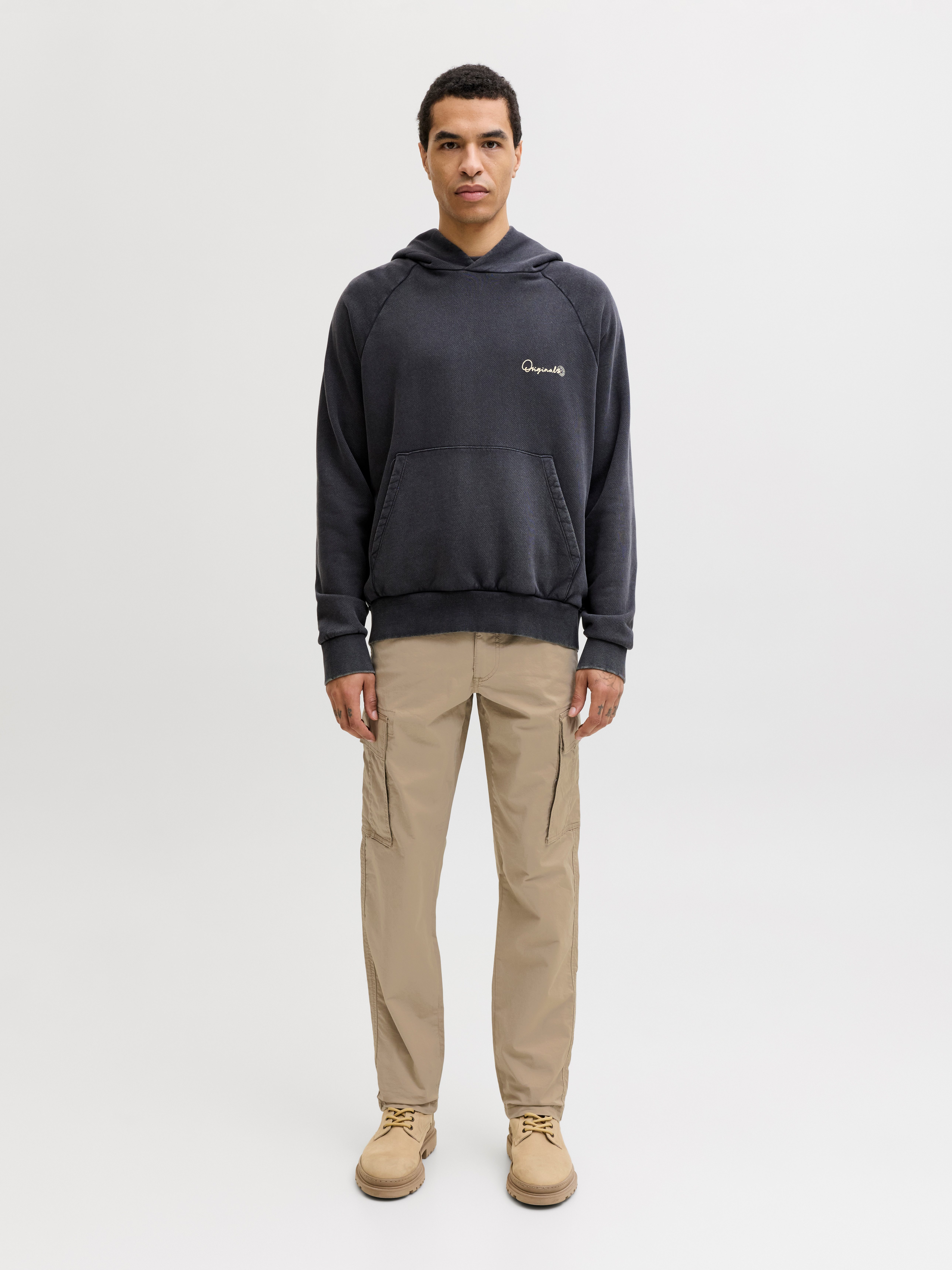 Jack & Jones Cargohose JPSTKANE FRANK CARGO NOOS Baumwollmischung, locker geschnitten