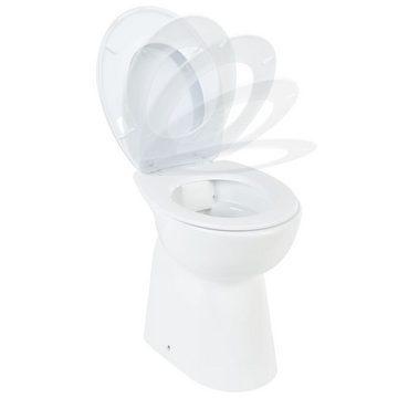 vidaXL Tiefspül-WC »Hohe Spülrandlose Toilette Soft-Close 7 cm Höher Keramik Weiß«