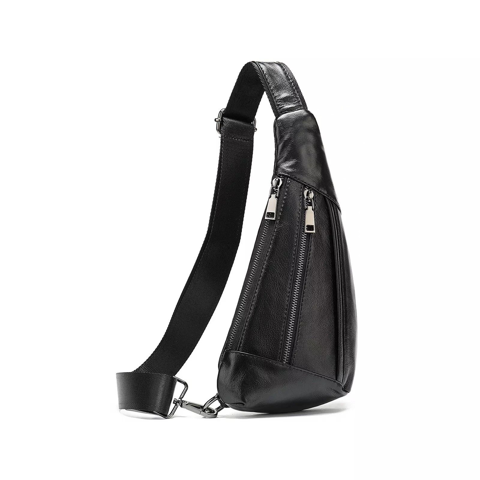 YUBRO-STUDIO Messenger Bag Herren Leder Brusttasche günstig online kaufen
