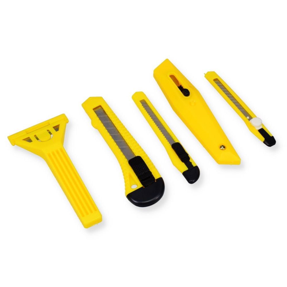 GarPet Cuttermesser Haushalt Messer Set 5 tlg Cutter Teppich Tapeten Messer günstig online kaufen