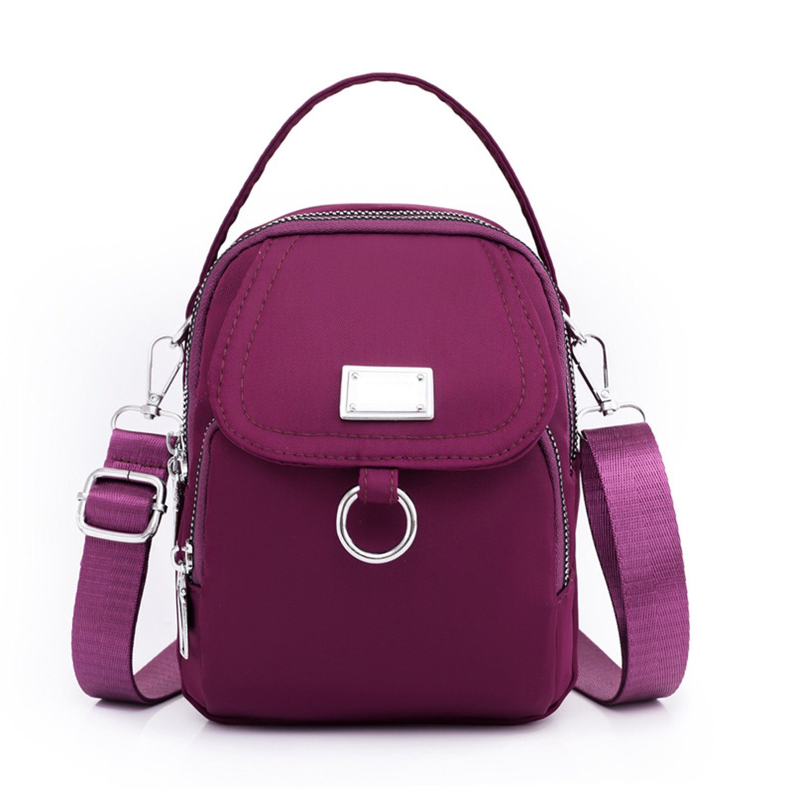 Blusmart Umhängetasche Damen-Umhängetasche, Reißverschluss-Schultertasche, Crossbody Bag purple