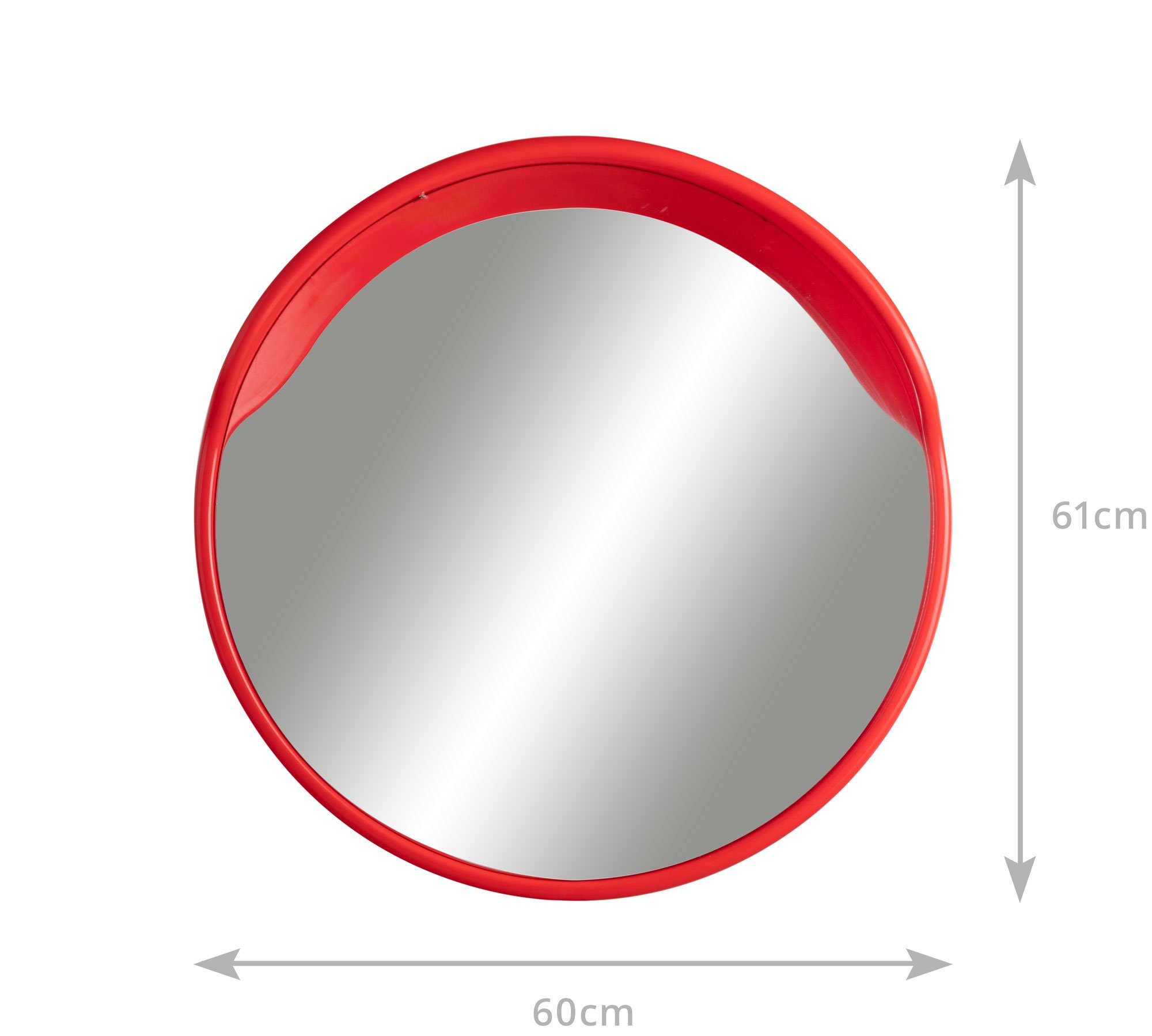Stagecaptain Spiegel MC-60 Mirrcon Verkehrsspiegel - konvexer Spiegel mit 60 cm, mit 2 Halterungen für Wand- und Rohrmontage 130° Sichtfeld