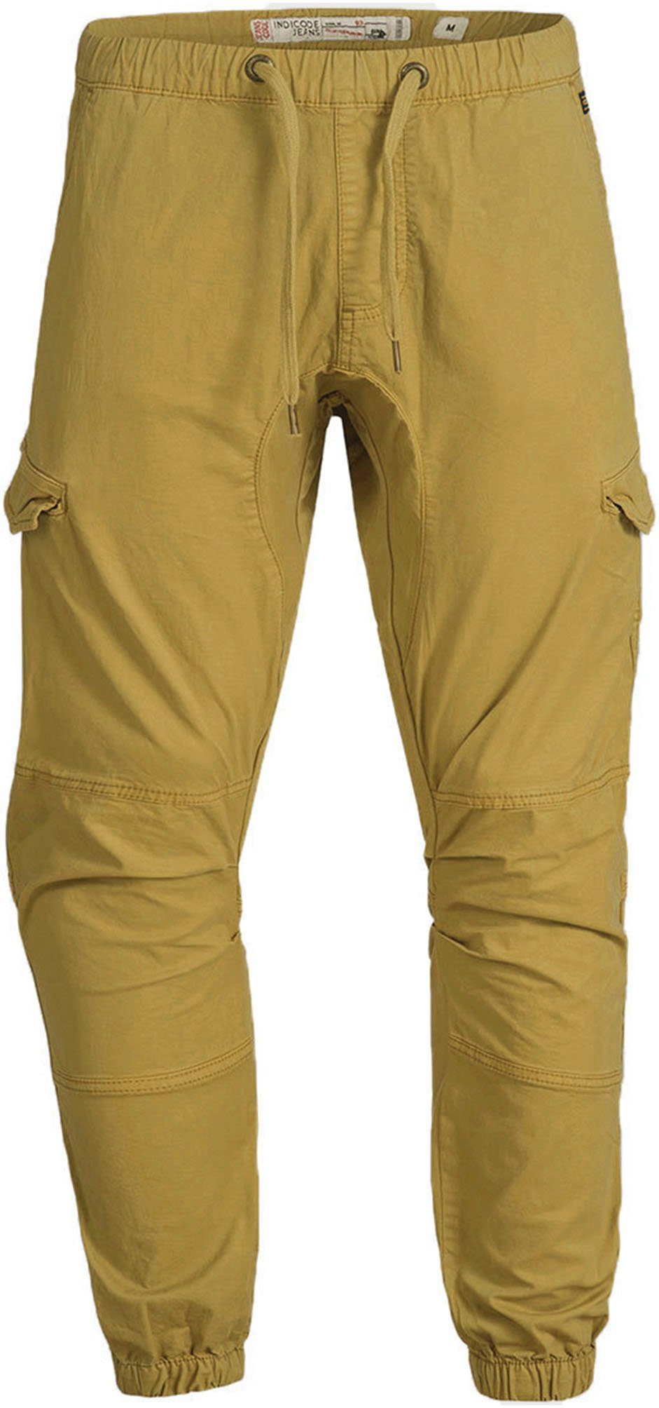 Indicode Cargohose INLevi mit seitlichen Cargotaschen und elastischen Bündchen