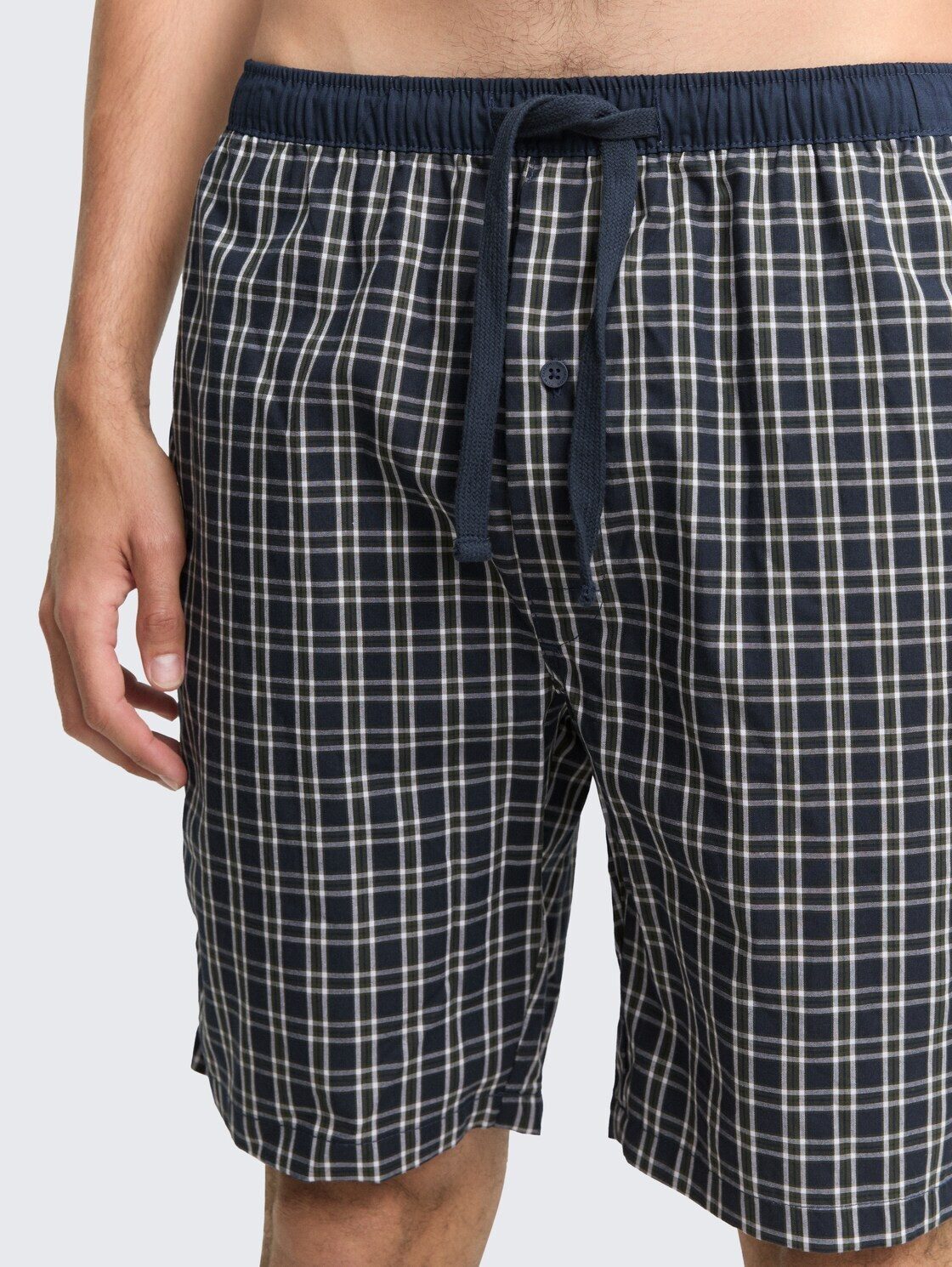 TOM TAILOR Pyjamahose Unterwäsche Pyjama-Shorts aus Baumwolle mit Karomuster