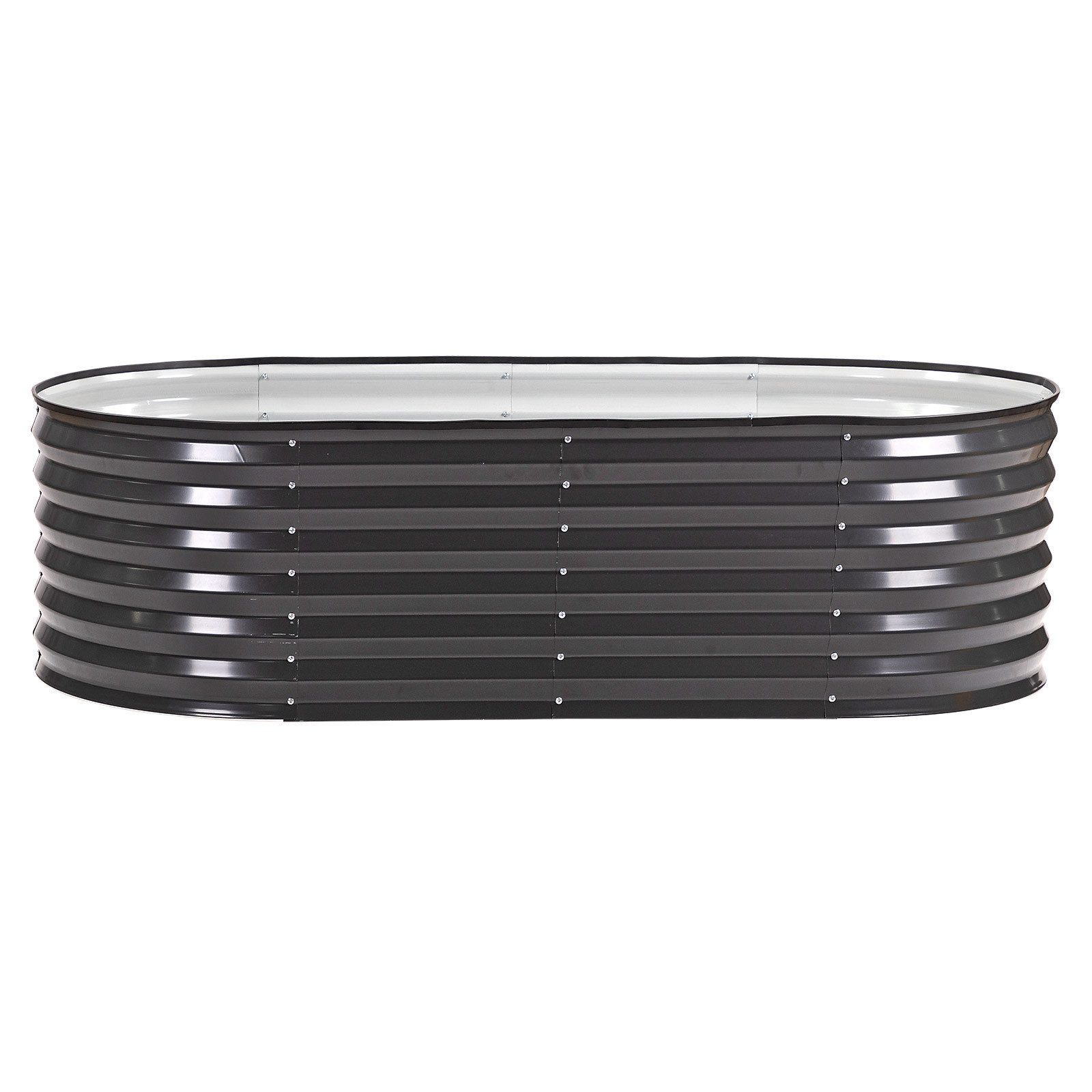 DEMA Hochbeet Hochbeet Cornwall L, oval, anthrazit, 450 Liter (Lieferung erfolgt zerlegt), 450 Liter, 160x80x45cm