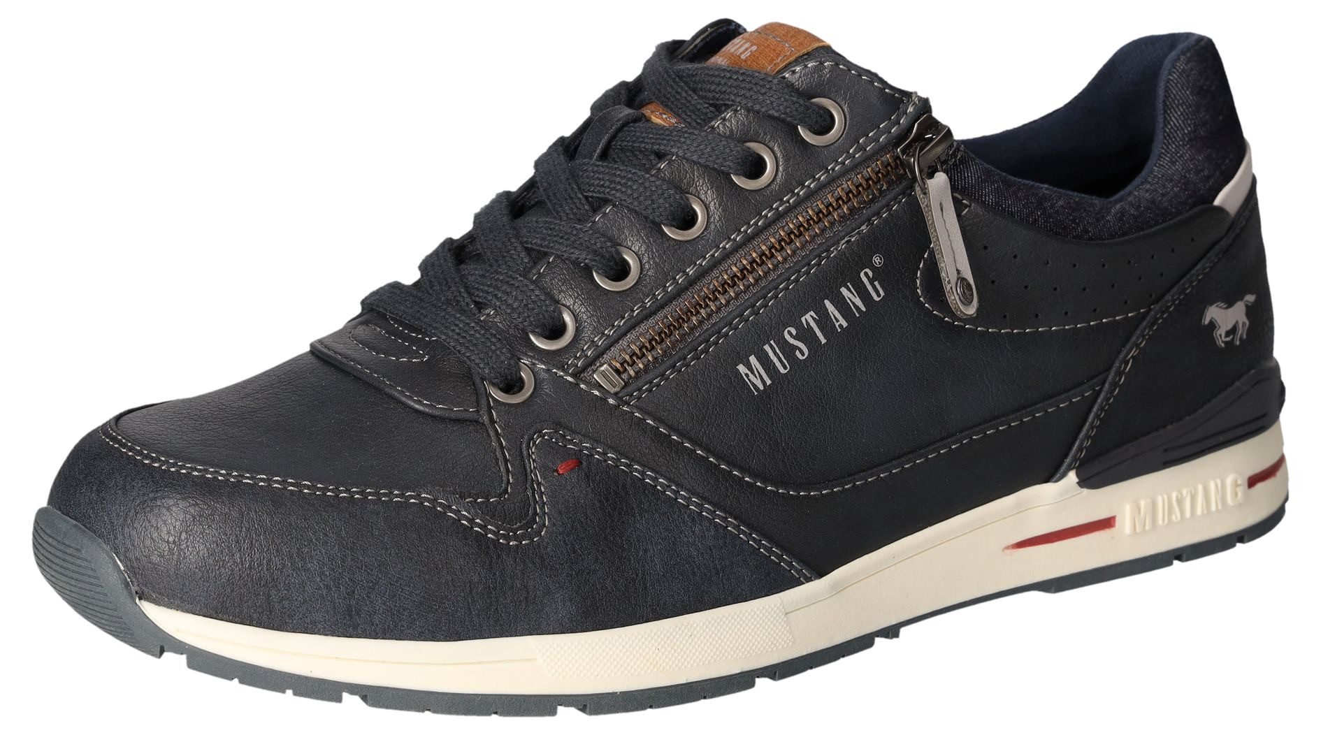 Mustang Shoes Sneaker, Freizeitschuh, Schnürschuh mit Außenreißverschluss