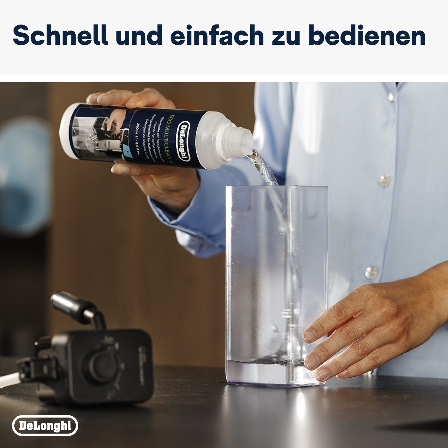De'Longhi DLSC550 Eco MultiClean Milchkreislauf-Reiniger (Auch für Außenflächen & abnehmbare Teile ihrer Kaffeemaschine geeignet)