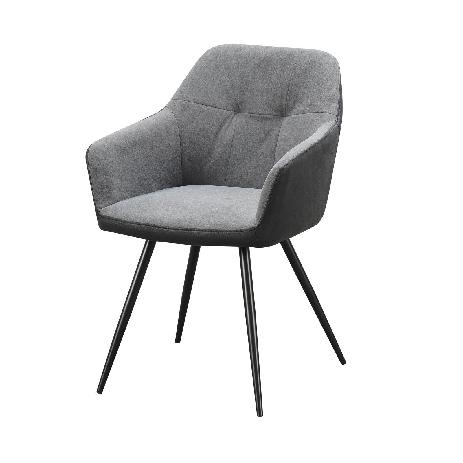 HTI-Living Esszimmerstuhl Esszimmerstuhl 4er Set Anthrazit/Grau Joschka (Se günstig online kaufen