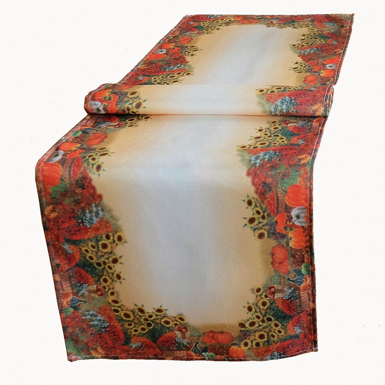 texpot Tischdecke Tischdecke mit Druckmotiv Kürbis und Sonnenblumen (1-tlg)