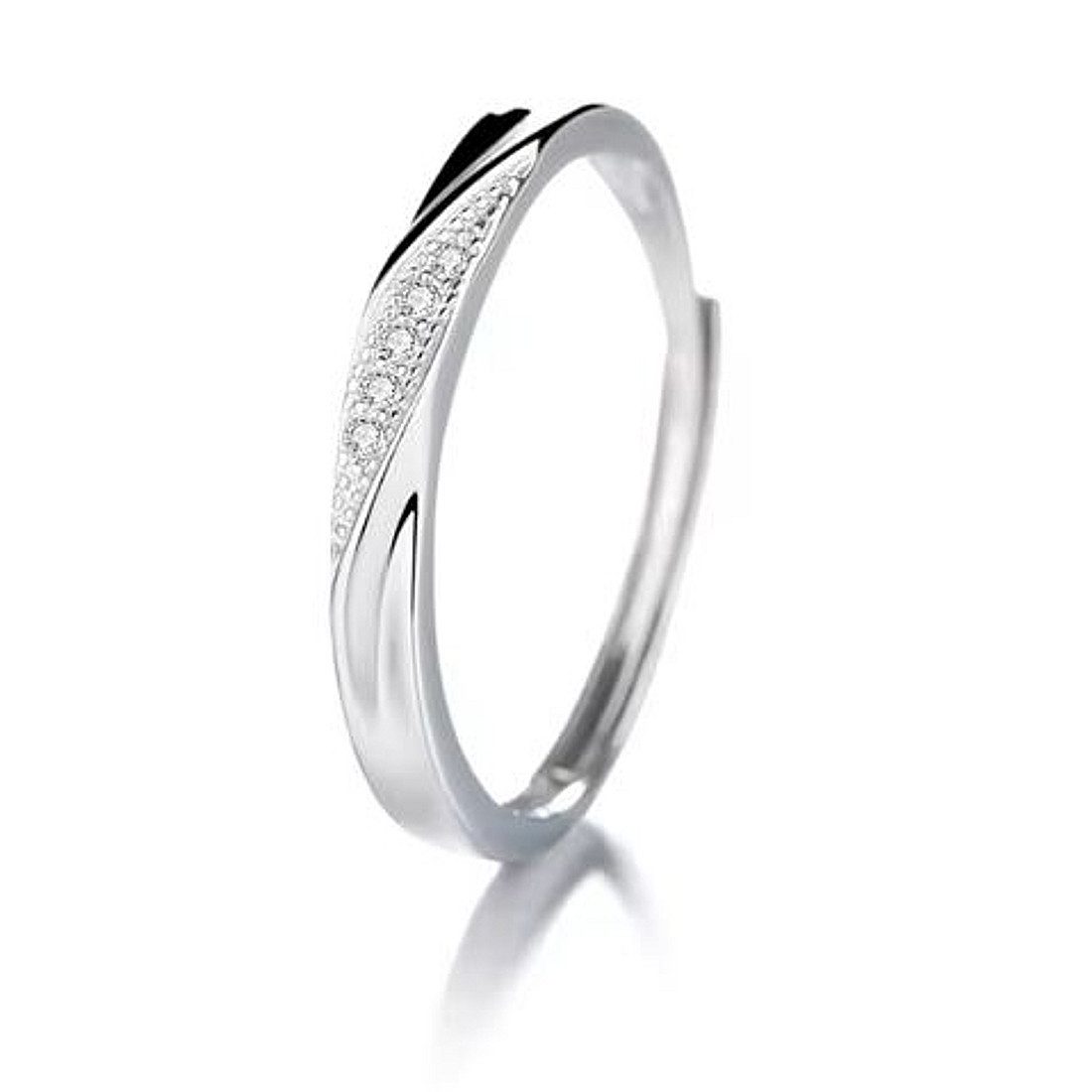 KARMA Silberring Damenring 925 Sterling Silber verstellbar 2 Ausführungen Fingerring, Damenschmuck Silberring Schmuck Geschenk