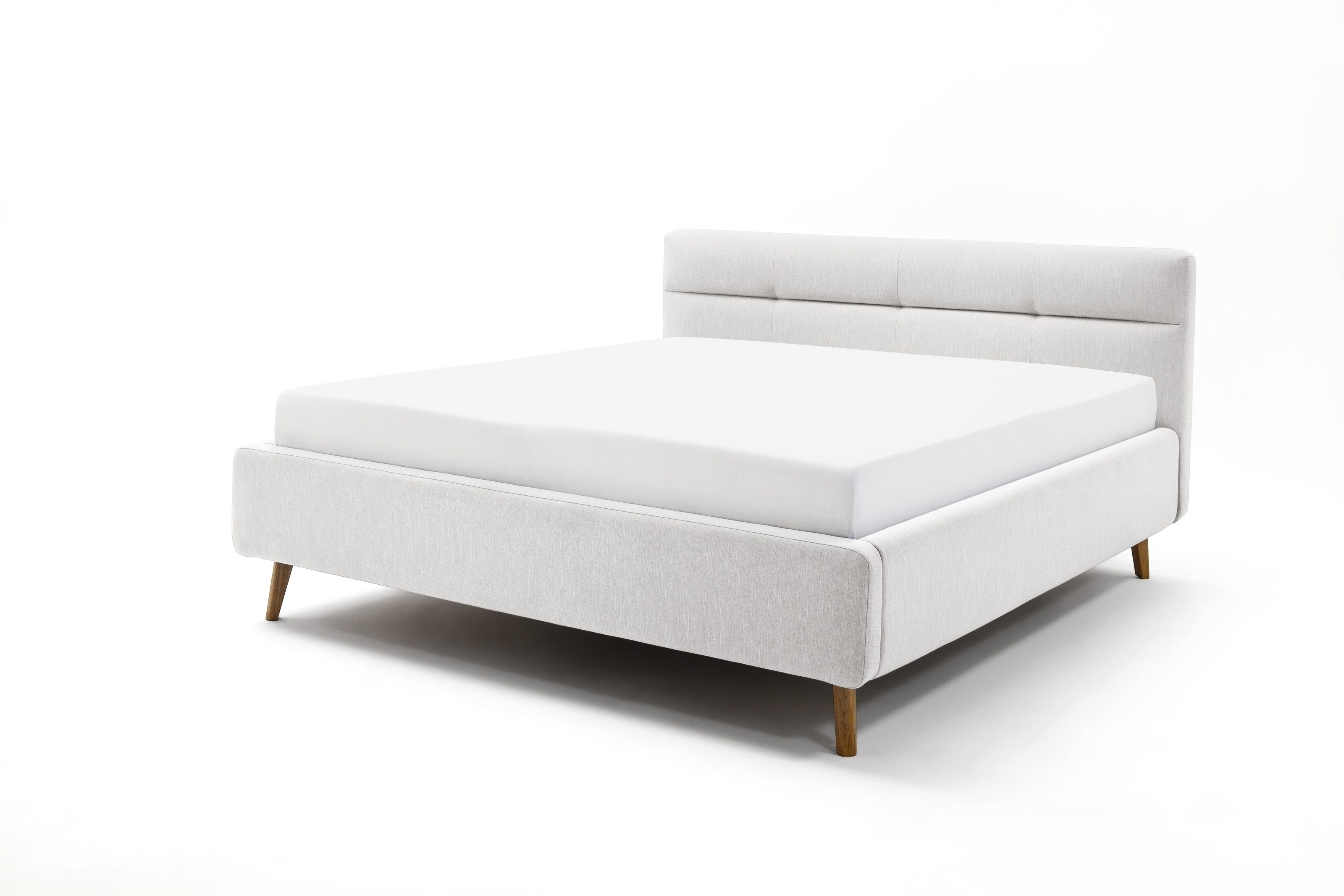 freiraum Polsterbett Lotte, Liegefläche 160x200cm, hellgrau, Stellmaß: 181x105x222cm (BxHxT)