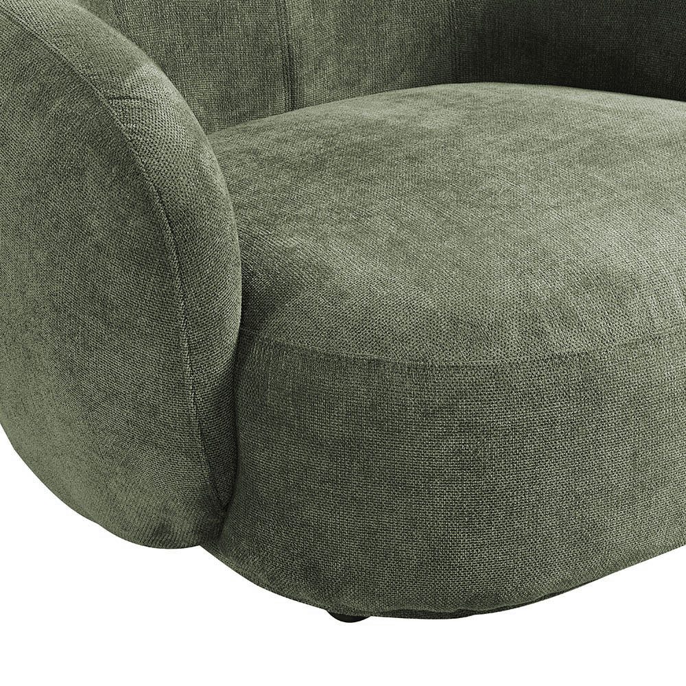 HOME DELUXE Sessel CASARA Webstoff - 99 x 72 x 104 cm, Runder Sessel, Wohnzimmer, Sessel Abgerundeter – Bild 5 von 5