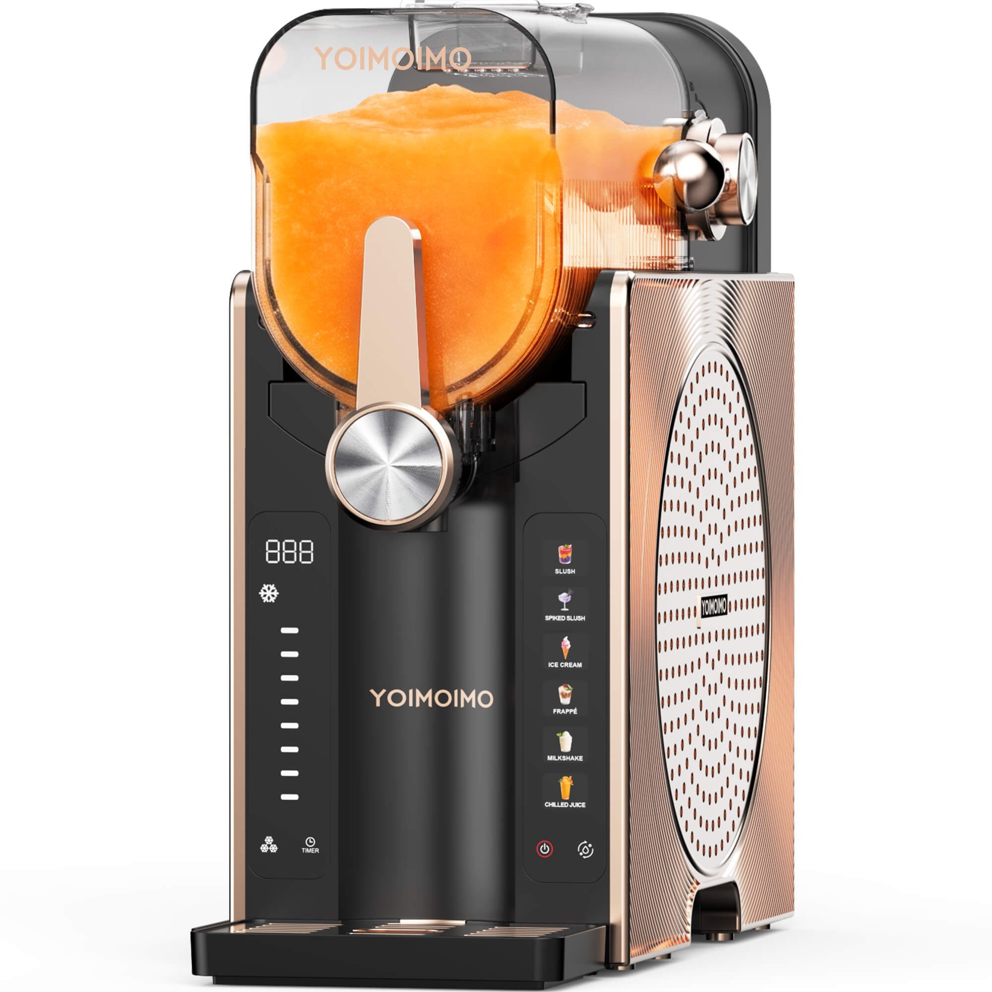 Yoimoimo Slush-Eismaschine 2408F, Slush Ice Maker, kein Eis nötig, Eis-Cocktail Frappé Milchshake