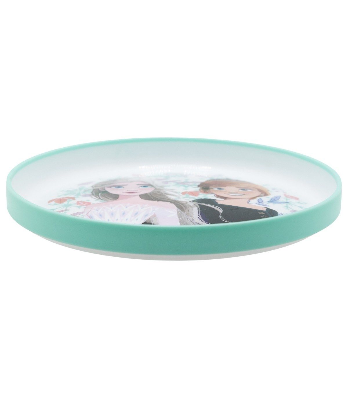 Disney Frozen Teller Kinder Teller mit Basis Premium Bicolor für Esstisch und Alltag