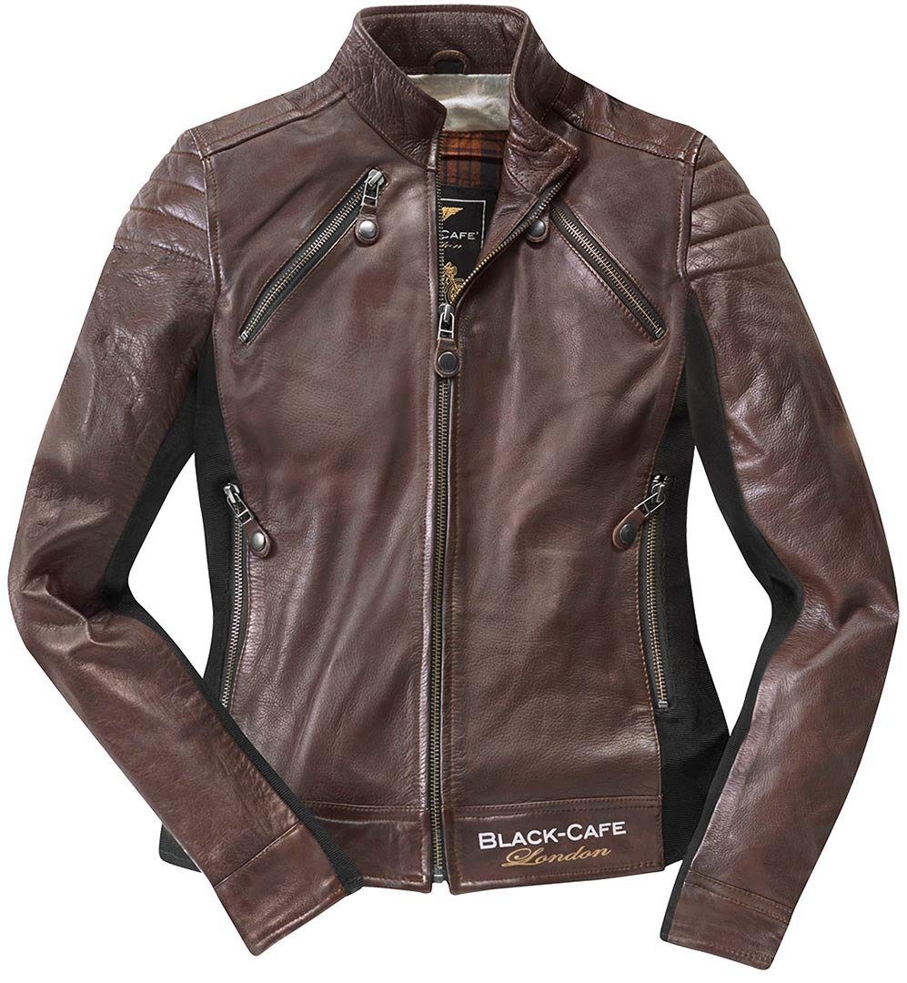 Black-Cafe London Motorradjacke Semnan Damen Motorrad Lederjacke