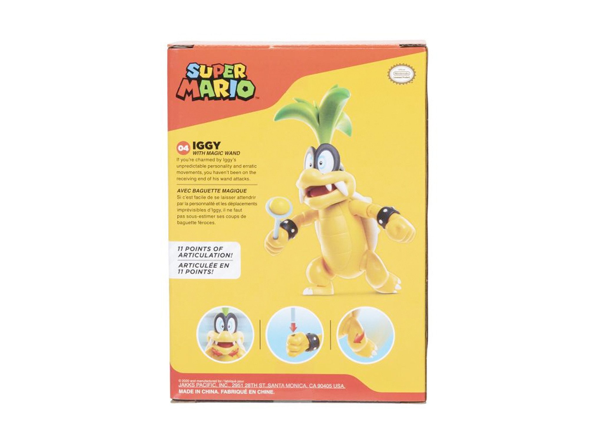 Nintendo Actionfigur Nintendo Super Mario Figur Iggy Koopa in Sammlerbox, 10 cm