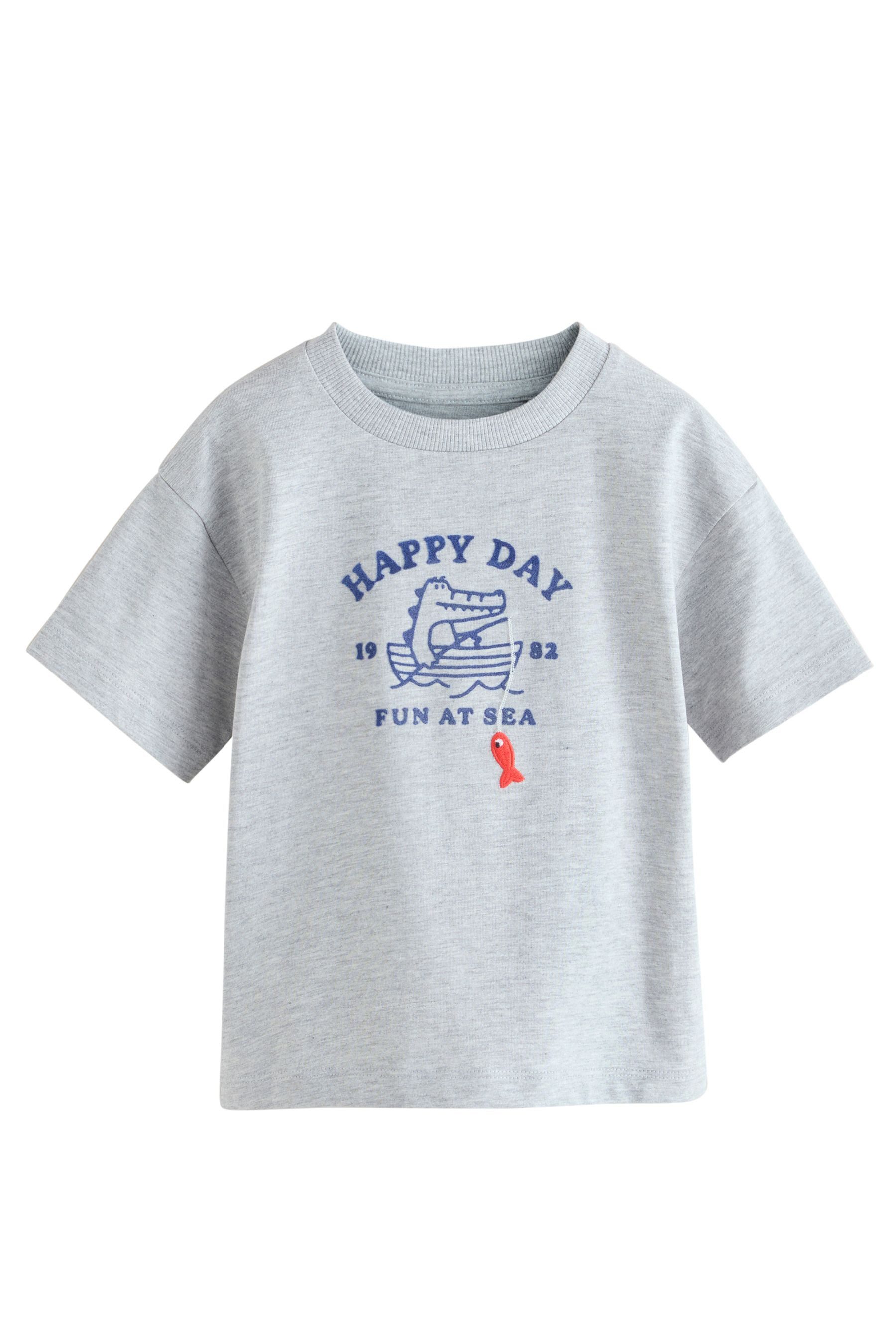 Next T-Shirt Kurzarm-T-Shirt mit wattiertem 3D-Motiv günstig online kaufen
