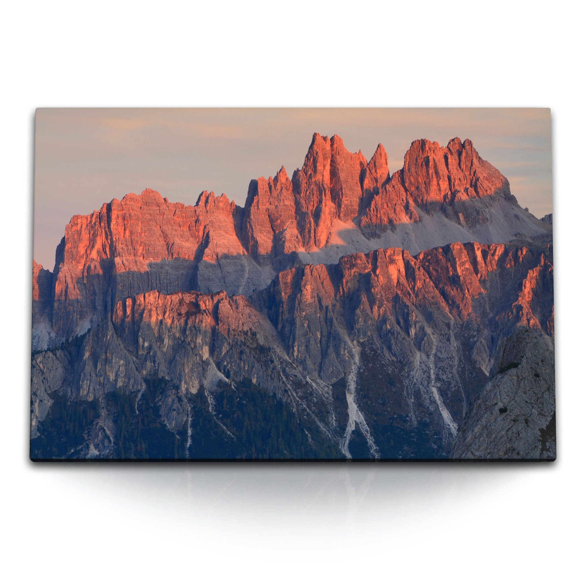 Leinwandbild 120x80cm Wandbild auf Leinwand Dolomiten Alpen Gebirge Felsberge Berge
