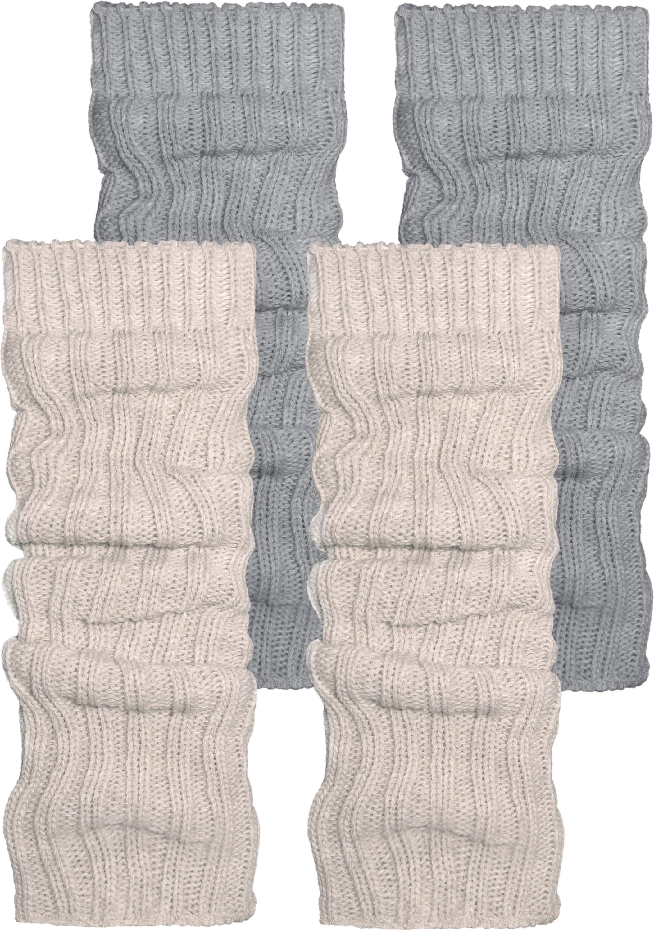 normani Beinstulpen 2 Paar Strickstulpen mit wärmender Alpakawolle modische Strickstulpen