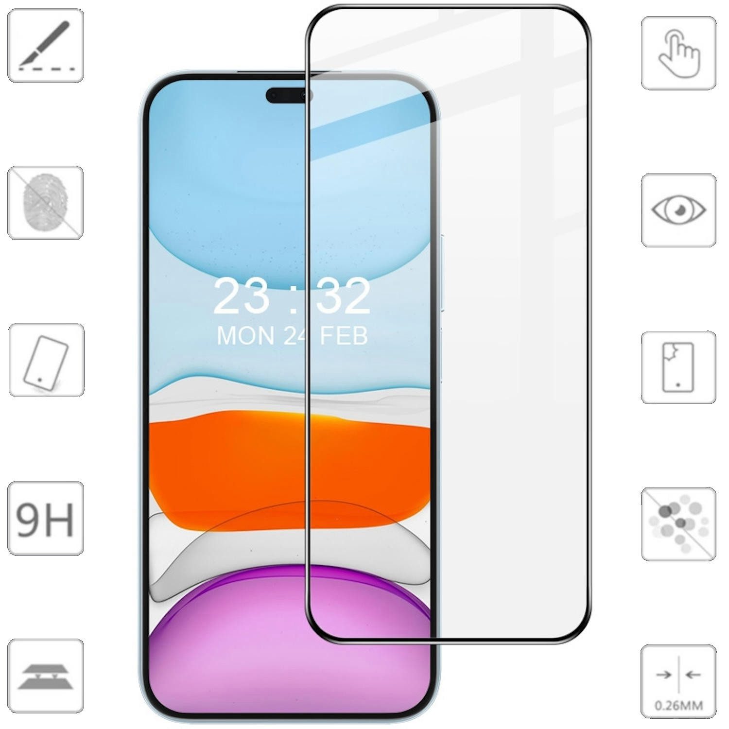 Handyhülle Für Honor X8b / 200 Lite 2x 3D Premium Full 0,3mm H9 Schutz Hart Glas