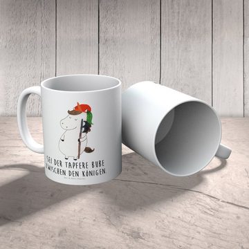 Mr. & Mrs. Panda Kinderbecher Einhorn Junge - Weiß - Geschenk, Mittelalter, Reisetasse, Kaffeetasse, Kunststoff, Förderung der Selbstständigkeit