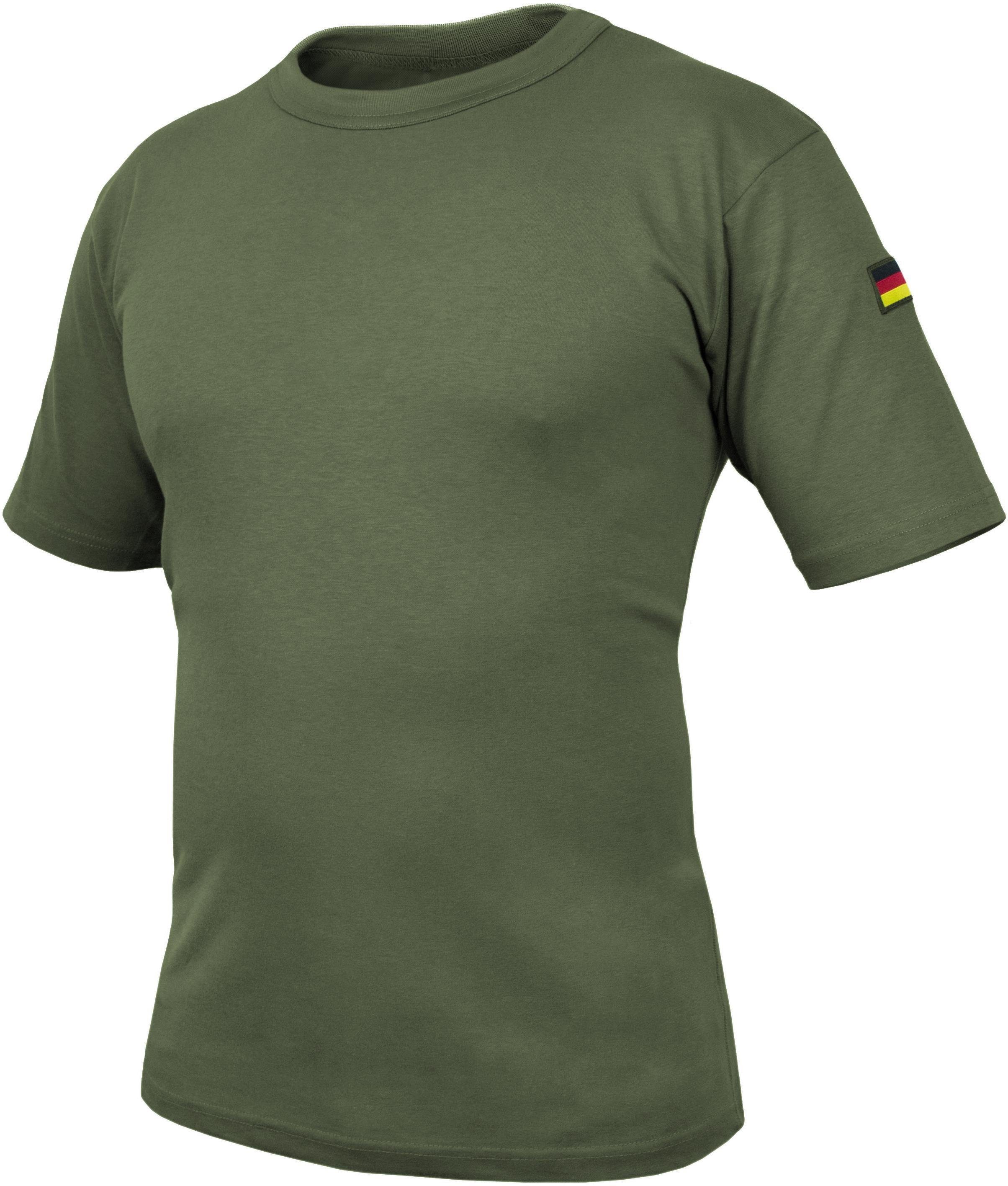 Tropen Shirt Funktionsshirt Tropenhemd Herren Oliv Kurzarm Bundeswehr normani mit Tactical BW Deutschlandfahnen Tactical Unterhemd „Macapá“ T-Shirt