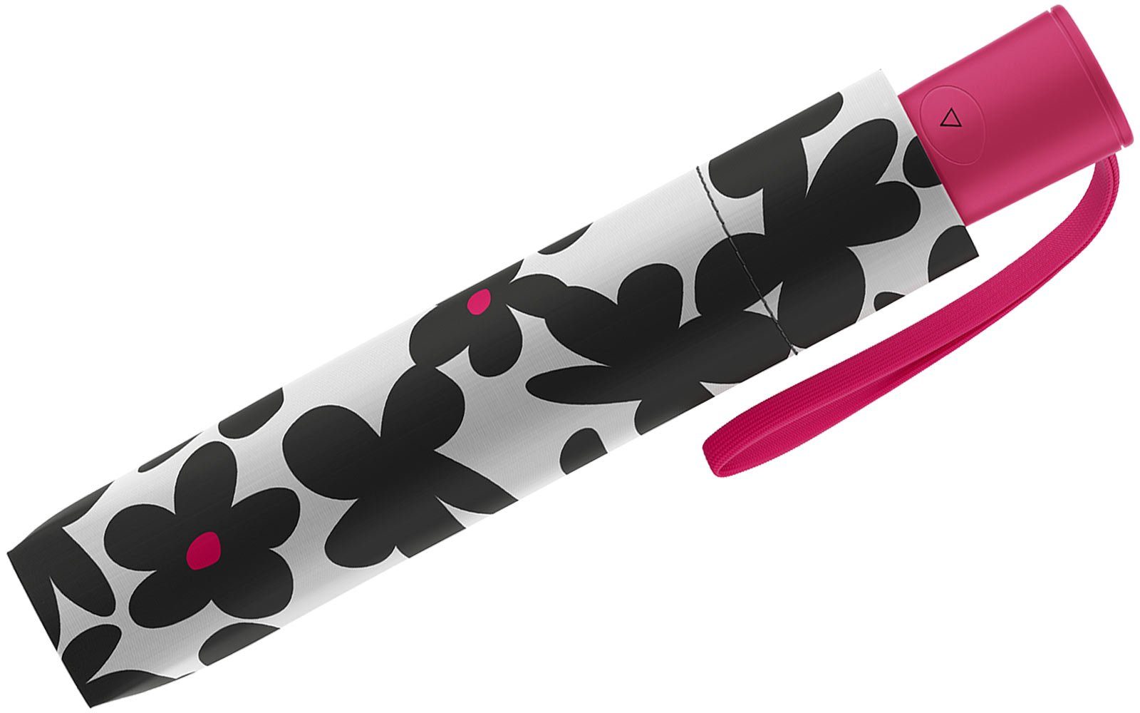 United Colors of Benetton Taschenregenschirm unterwegs Auf-Automatik pink Blütenmeer ein Mini bright - für rose, mit Flower