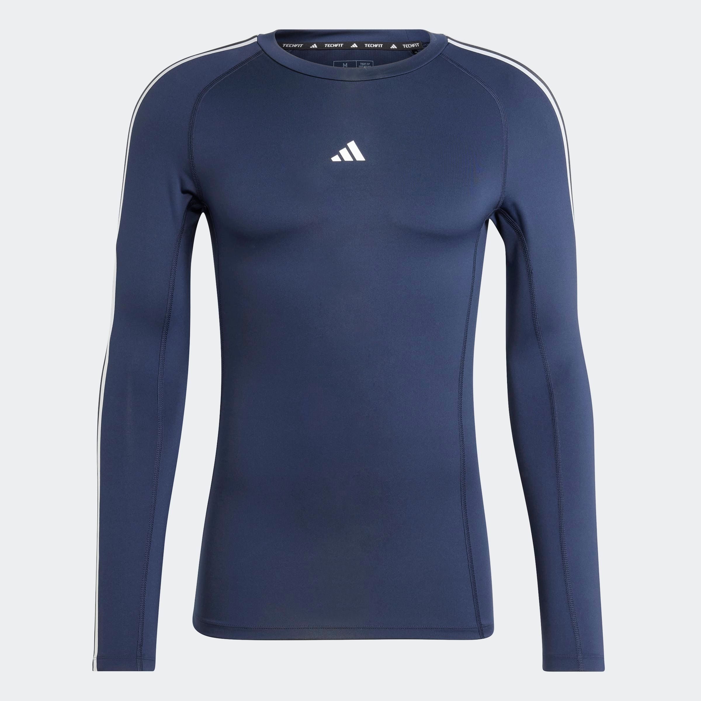 Funktionsshirt TECHFIT COMPRESSION TRAINING 3-STREIFEN LONGSLEEVE